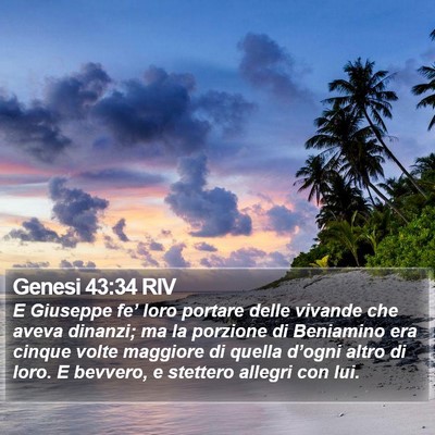 Genesi 43:34 RIV Bible Verse Image