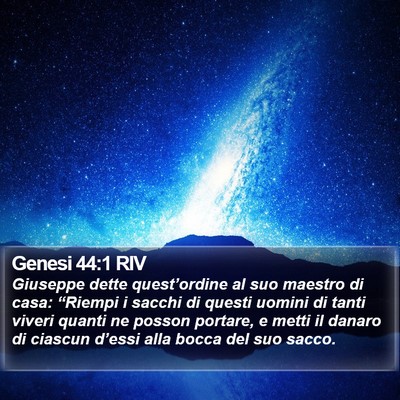 Genesi 44:1 RIV Bible Verse Image