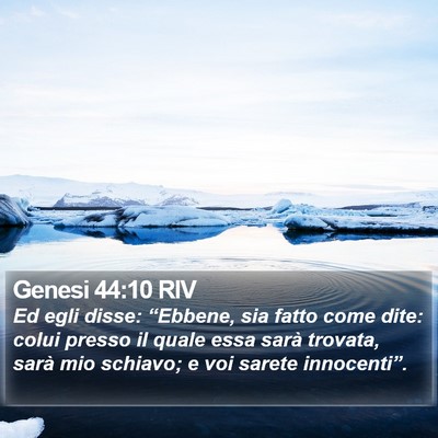 Genesi 44:10 RIV Bible Verse Image