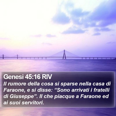 Genesi 45:16 RIV Bible Verse Image
