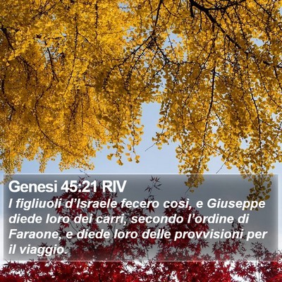 Genesi 45:21 RIV Bible Verse Image