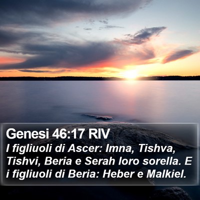 Genesi 46:17 RIV Bible Verse Image