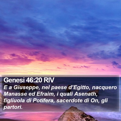 Genesi 46:20 RIV Bible Verse Image