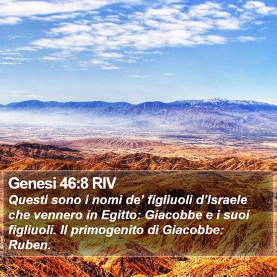 Genesi 46:8 RIV Bible Verse Image