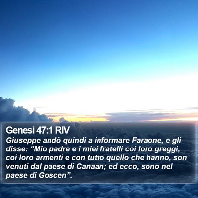 Genesi 47:1 RIV Bible Verse Image