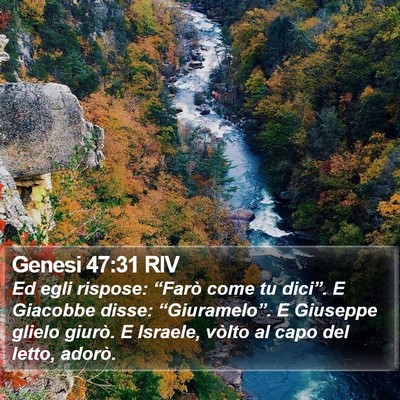 Genesi 47:31 RIV Bible Verse Image
