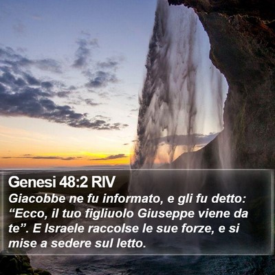 Genesi 48:2 RIV Bible Verse Image