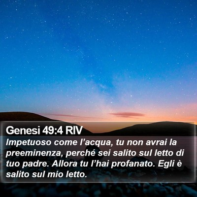 Genesi 49:4 RIV Bible Verse Image