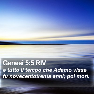 Genesi 5:5 RIV Bible Verse Image