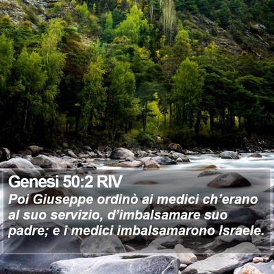 Genesi 50:2 RIV Bible Verse Image