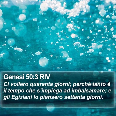 Genesi 50:3 RIV Bible Verse Image