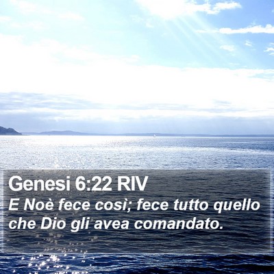 Genesi 6:22 RIV Bible Verse Image