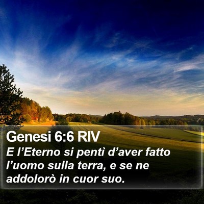 Genesi 6:6 RIV Bible Verse Image