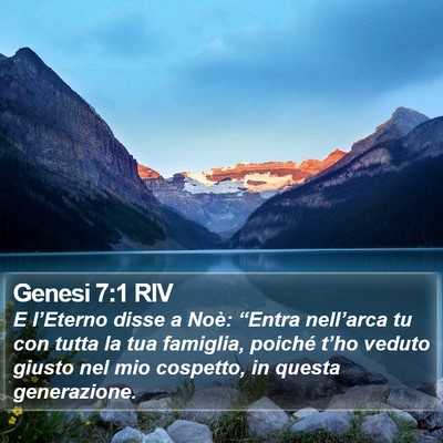 Genesi 7:1 RIV Bible Verse Image