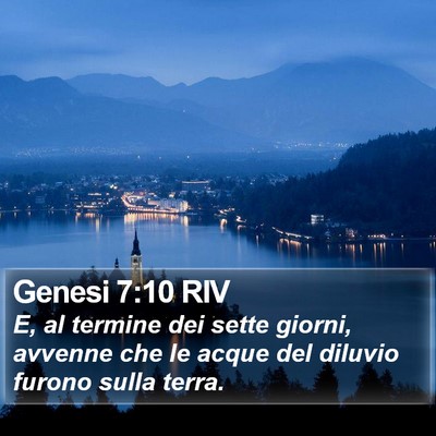 Genesi 7:10 RIV Bible Verse Image