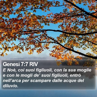 Genesi 7:7 RIV Bible Verse Image