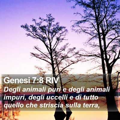 Genesi 7:8 RIV Bible Verse Image