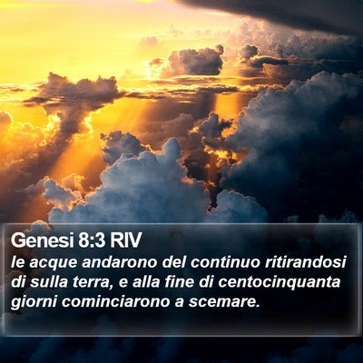 Genesi 8:3 RIV Bible Verse Image