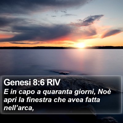 Genesi 8:6 RIV Bible Verse Image