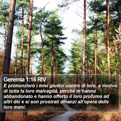 Geremia 1:16 RIV Bible Verse Image