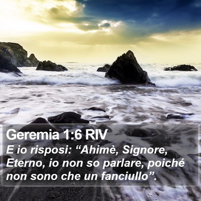 Geremia 1:6 RIV Bible Verse Image