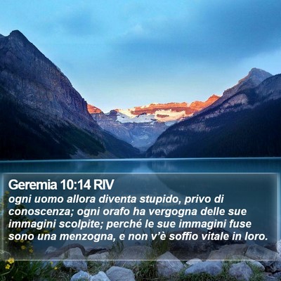 Geremia 10:14 RIV Bible Verse Image