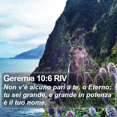 Geremia 10:6 RIV Bible Verse Image