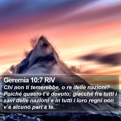 Geremia 10:7 RIV Bible Verse Image