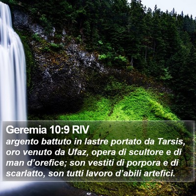 Geremia 10:9 RIV Bible Verse Image
