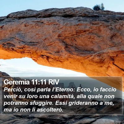 Geremia 11:11 RIV Bible Verse Image