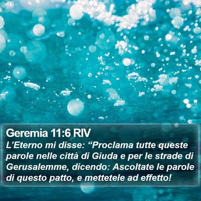 Geremia 11:6 RIV Bible Verse Image