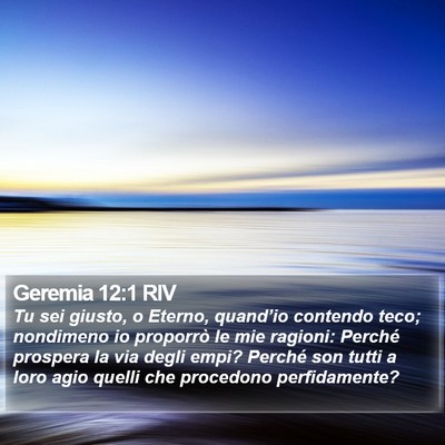 Geremia 12:1 RIV Bible Verse Image