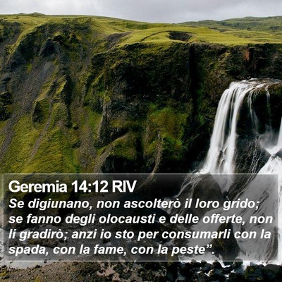 Geremia 14:12 RIV Bible Verse Image