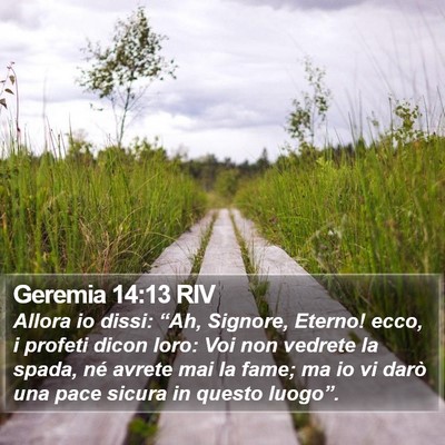 Geremia 14:13 RIV Bible Verse Image