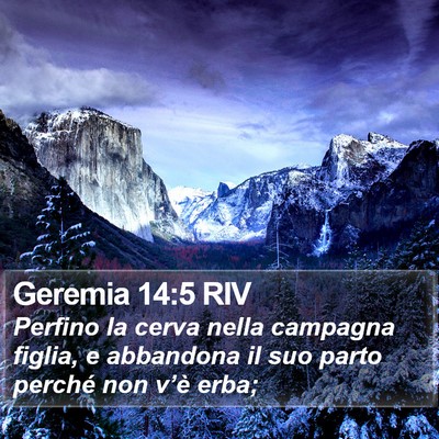 Geremia 14:5 RIV Bible Verse Image