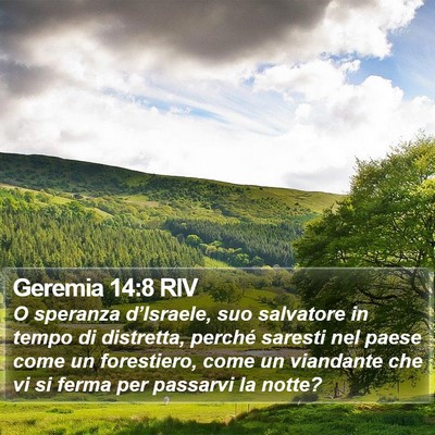 Geremia 14:8 RIV Bible Verse Image