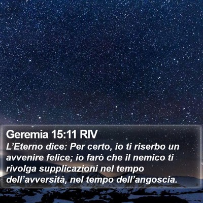 Geremia 15:11 RIV Bible Verse Image