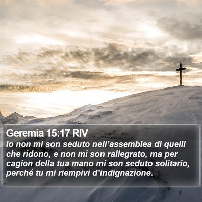 Geremia 15:17 RIV Bible Verse Image