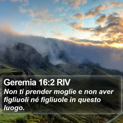 Geremia 16:2 RIV Bible Verse Image