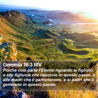 Geremia 16:3 RIV Bible Verse Image