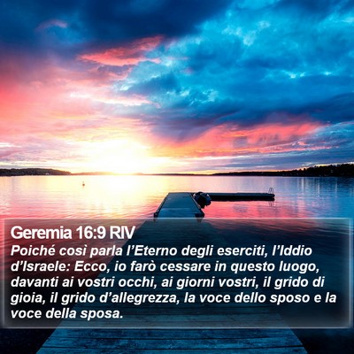 Geremia 16:9 RIV Bible Verse Image
