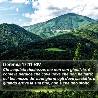 Geremia 17:11 RIV Bible Verse Image