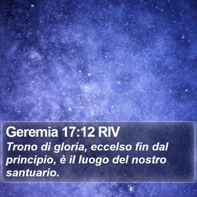 Geremia 17:12 RIV Bible Verse Image
