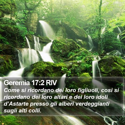 Geremia 17:2 RIV Bible Verse Image