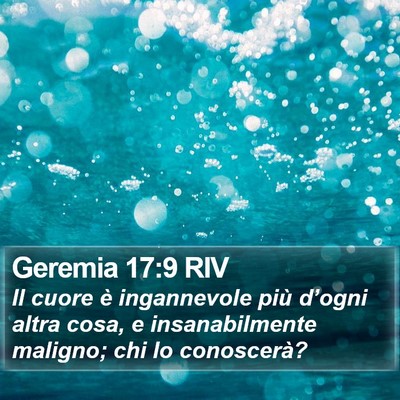 Geremia 17:9 RIV Bible Verse Image