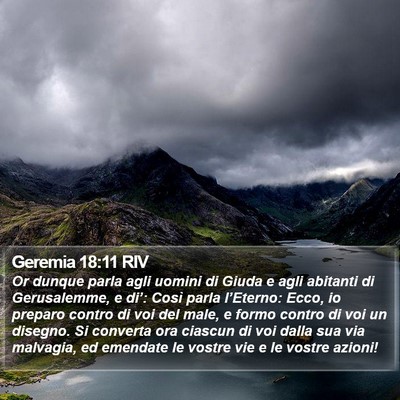 Geremia 18:11 RIV Bible Verse Image