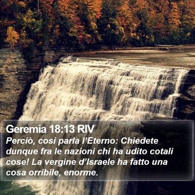 Geremia 18:13 RIV Bible Verse Image