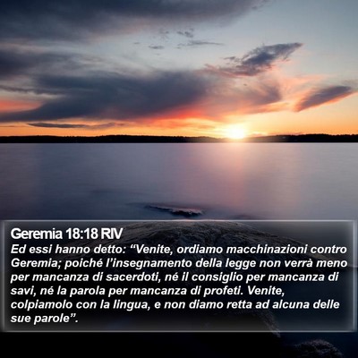 Geremia 18:18 RIV Bible Verse Image