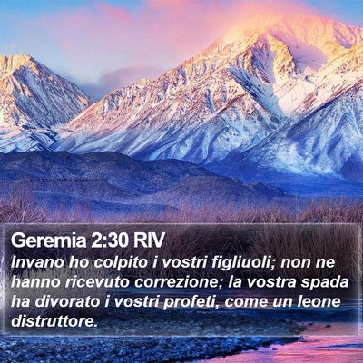 Geremia 2:30 RIV Bible Verse Image