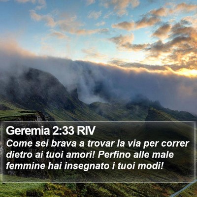 Geremia 2:33 RIV Bible Verse Image